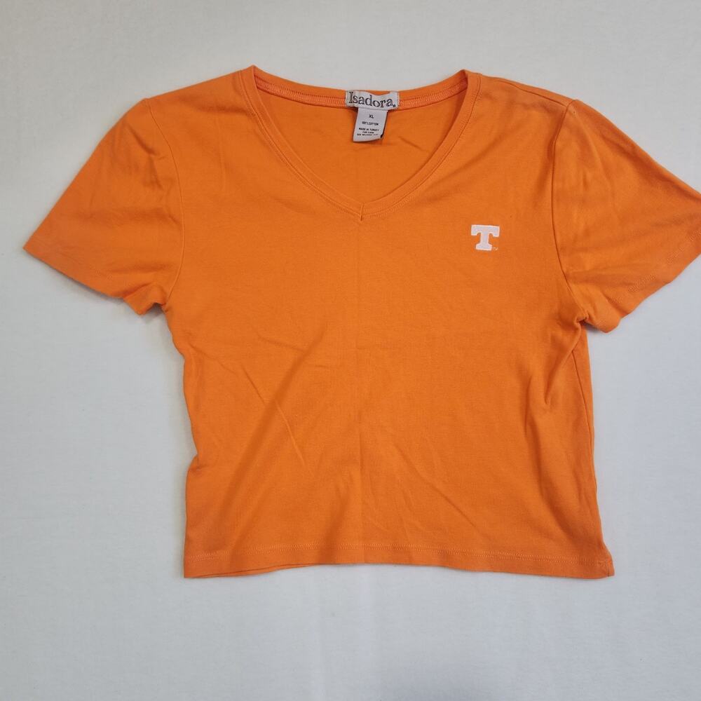 Womens Vols Volunteers Tennesse Crop Top T Shirt Orange Size XL